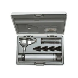 Otoskop HEINE BETA 200 F.O. 2,5V, mit Batteriegriff, Tips, Hartschalenetui, Lasergravur