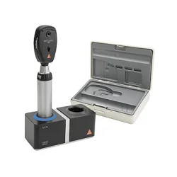 Ophthalmoskop HEINE BETA 200 S LED mit BETA 4 NT Ladegriff, NT 4 Ladegerät, Hartschalenetui, Gravur