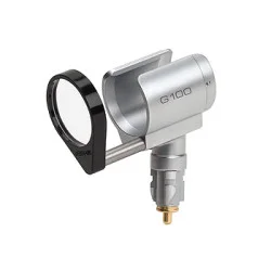 Veterinär Otoskop-Kopf, geschlitzt, HEINE G100, 2,5V, mit Schwenklupe, ohne Spekula