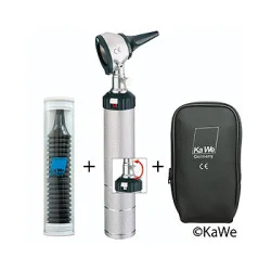 Otoskop EUROLIGHT C10, mit Schraubverschluss, inklusive Tasche und je 10 Ohrtrichtern, mit Gravu