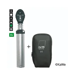 Ophthalmoskop EUROLIGHT E36, 2,5 V, Grünfilter, EU-Version, mit CLIC-Verschluss, mit Lasergravur