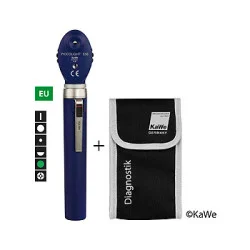 Ophthalmoskop PICCOLIGHT E56, 2,5 V, sky, Grünfilter, EU-Version, mit Lasergravur