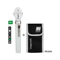 Ophthalmoskop PICCOLIGHT E56, 2,5 V, stone, Grünfilter, EU-Version, mit Lasergravur