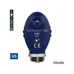 Ophthalmoskop-Kopf PICCOLIGHT E56, sky, Blaufilter, 2,5 V, USA-Version mit 6 Blenden