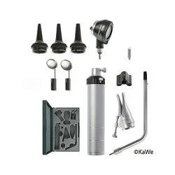 BASIC SET C10 Otoskop-Set, mit Otoskopf-Kopf COMBILIGHT C10, Zubehör und Lasergravur