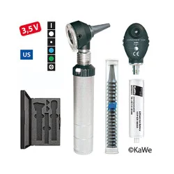 Diagnostik-Set, Otoskop COMBILIGHT F.O.30 und Ophthalmoskop E36 (US) 3,5V mit Zubehör und Gravur