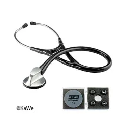 Top-Kardiologie Stethoskop, Edelstahl, schwarz