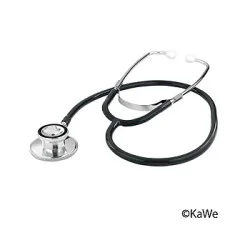 Double Doppelkopf-Stethoskop, schwarz, umschaltbar Aluminium, 58 cm