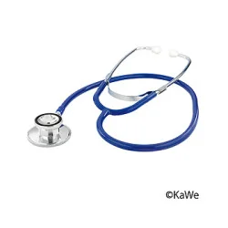Double Doppelkopf-Stethoskop, blau, umschaltbar, Aluminium, 58 cm