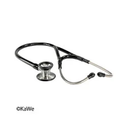 Profi-Kardiologie Stethoskop, Edelstahl, schwarz