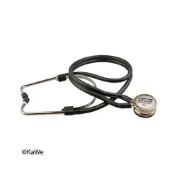 Planet-Stethoskop nach Fassbender, schwarz, 2 Schlauch, für die Kardiologie