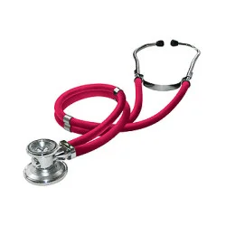 Rapport-Stethoskop, umschaltbar, 55cm, rot, komplett mit Ersatzteil-Set