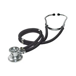 Rapport-Stethoskop, umschaltbar, 55cm, schwarz, komplett mit Ersatzteil-Set