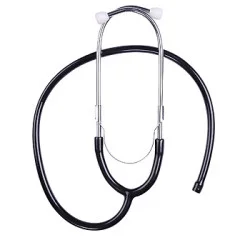 Ohrbügel aus Aluminium mit Schlauch, schwarz, für LuxaScope Sonus Flat Flex Stethoskop