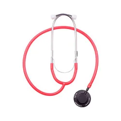 LuxaScope Sonus Flat Flex Stethoskop rot, Flachkopfstethoskop mit Wechselmembran
