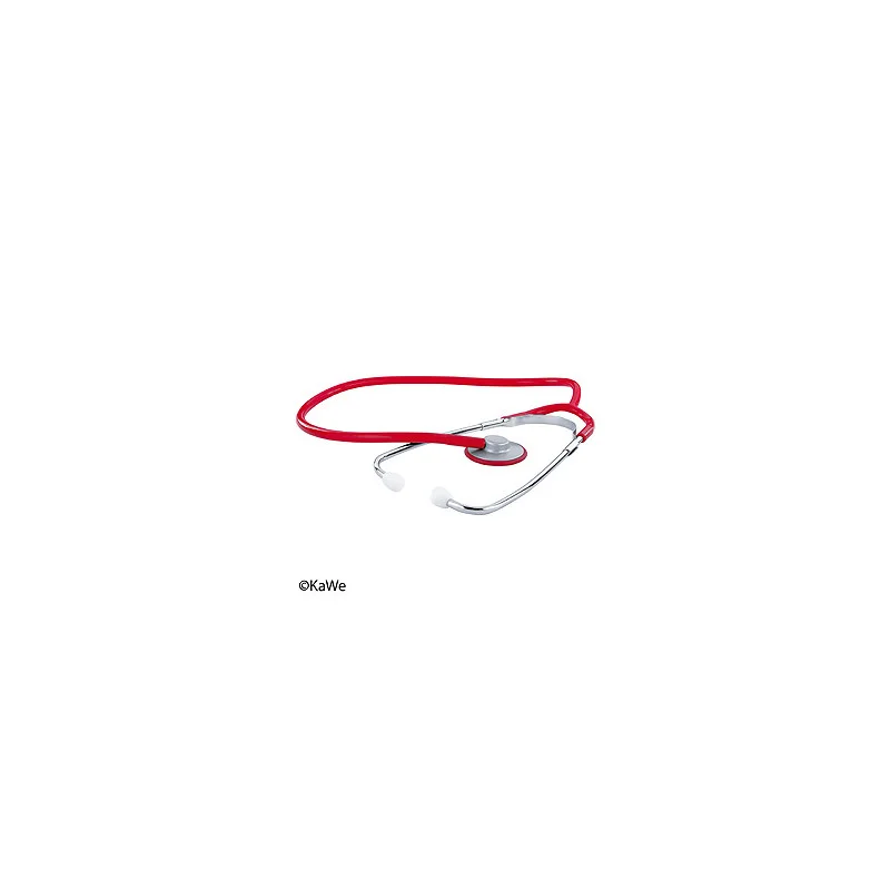 Single Flachkopf-Stethoskop, rot, Aluminium