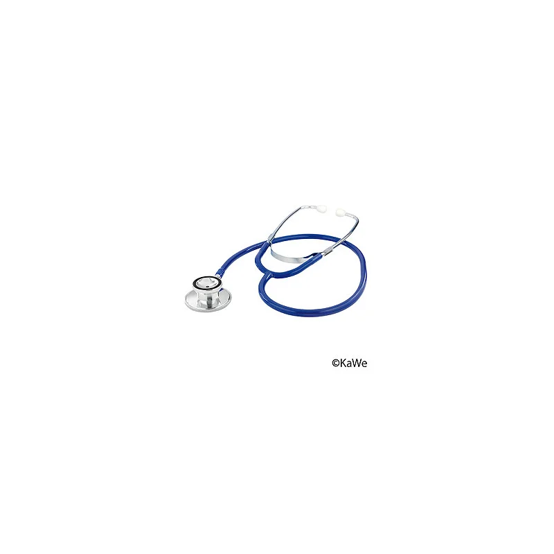 Double twin-head stethoscope, blue