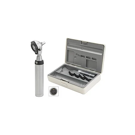 Otoskop HEINE BETA 200 F.O. LED, mit USB Ladegriff, Kabel, Netzteil, Tips, Lasergravur