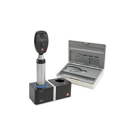 Ophthalmoskop HEINE BETA 200 LED mit BETA4 NT Ladegriff inkl NT4 Ladegerät, Etui, Gravur