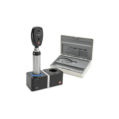 Ophthalmoskop HEINE BETA 200 S LED mit BETA 4 NT Ladegriff, NT 4 Ladegerät, Hartschalenetui, Gravur