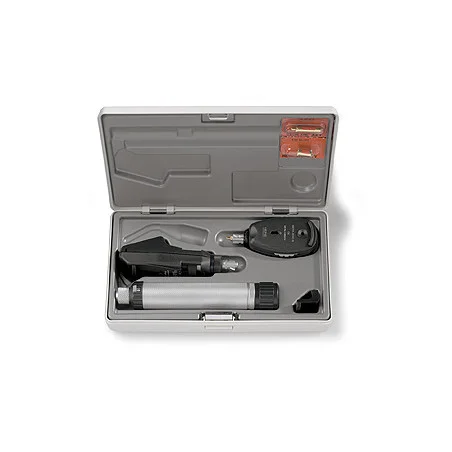 Ophthalmoskop Set HEINE BETA 200 S, mit Strich- Skiaskop, Batteriegriff 2,5V, im Hartschalenetui