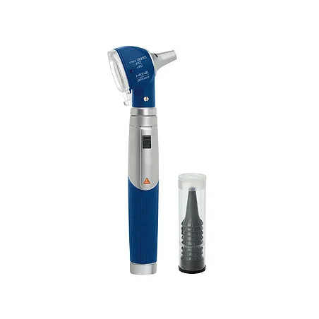 Otoskop HEINE mini 3000 LED F.O., 2,5V, blau, mit Ladegriff, Einweg-Tips