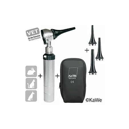 Otoskop EUROLIGHT VET C 30, inkl. 3 Dauer-Ohrtrichtern, d=4, 5, 7mm, m. Gravur