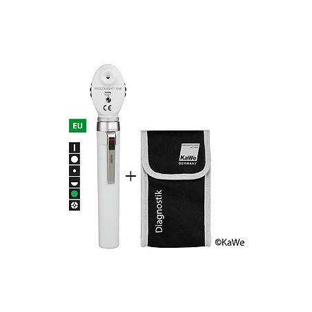 Ophthalmoskop PICCOLIGHT E56, 2,5 V, stone, Grünfilter, EU-Version, mit Lasergravur