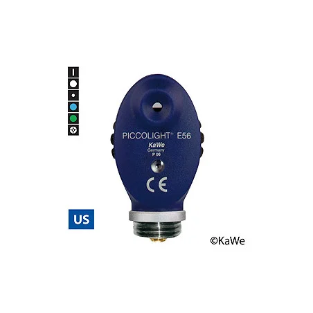 Ophthalmoskop-Kopf PICCOLIGHT E56, sky, Blaufilter, 2,5 V, USA-Version mit 6 Blenden