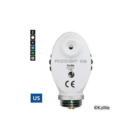 Ophthalmoskop-Kopf PICCOLIGHT E56, stone, Blaufilter, 2,5 V, USA-Version mit 6 Blenden