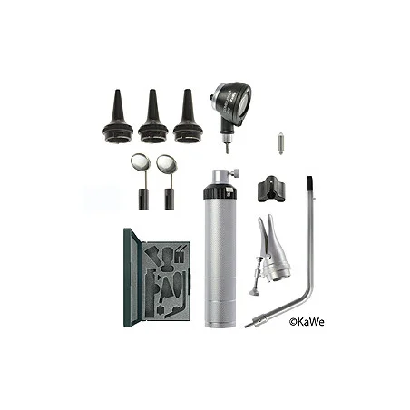BASIC SET C10 Otoskop-Set, mit Otoskopf-Kopf COMBILIGHT C10, Zubehör und Lasergravur