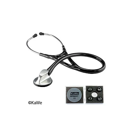 Top-Kardiologie Stethoskop, Edelstahl, schwarz