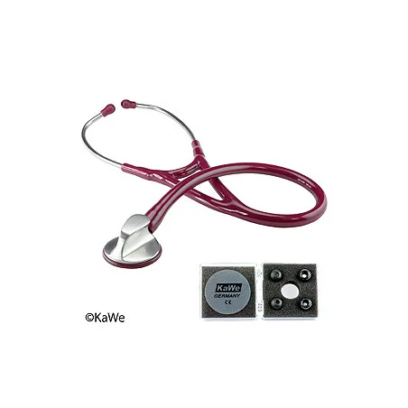 Top-Kardiologie Stethoskop, Edelstahl, burgunder