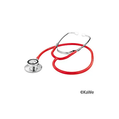 Double twin-head stethoscope, red