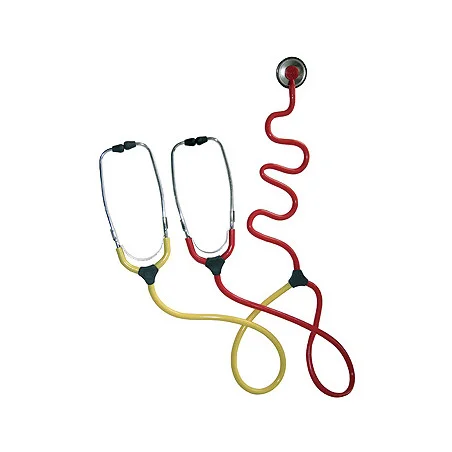 Plano training stethoscope for nurses, red-yellow