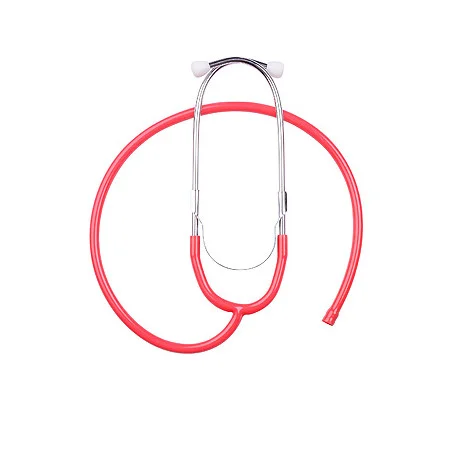 Ohrbügel aus Aluminium mit Schlauch, rot, für LuxaScope Sonus Flat Flex Stethoskop