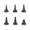 Dauergebrauchs-Trichter-Set, HEINE, schwarz, 5 Ohr- + 1 Nasen-Trichter